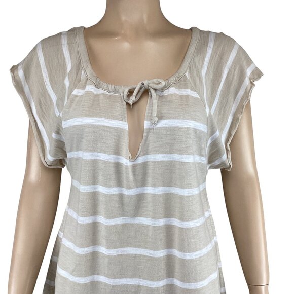 Chaser Womens Striped Scoop Neck Short Sleeve Top Small Modal Blend - Picture 6 of 7